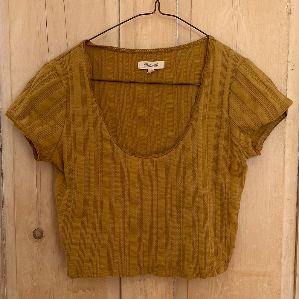 Madewell Women's Mustard Short-Sleeve Crop